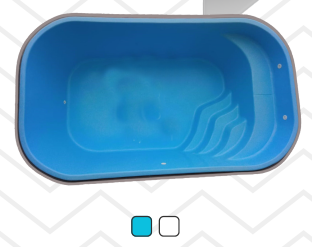 Piscina de Fibra Arredondada com Degraus de Canto